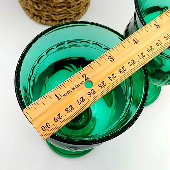 💚 2xHP! 2 Blue-Green Ornate Goblets on pedestal. - Picture 5 of 6